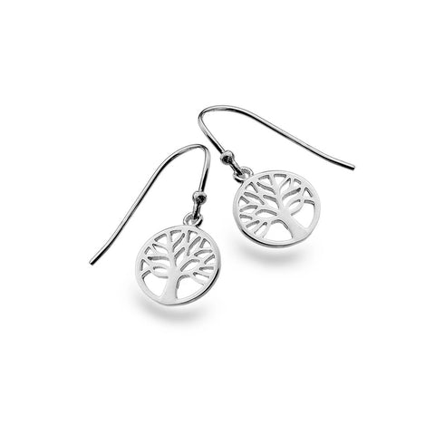Silver Origins Encircled Tree of Life Drop Earrings