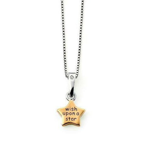 D for Diamond Wish Upon A Star Girls Necklace P4311