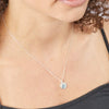Sterling Silver March Birthstone Necklace P4592