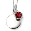 Sterling Silver July Birthstone Necklace P4596