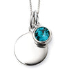 Sterling Silver December Birthstone Necklace P4601