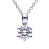 Diamonfire Sterling Silver 0.75ct Cubic Zirconia Solitaire Pendant and Chain P4609