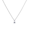 Diamonfire Sterling Silver Emerald Cut Zirconia Pendant and Chain P4784