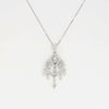 Ladies 9ct White Gold 0.62cts Diamond Pendant and Chain P51 | H&H