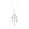 Ladies 9ct White Gold 0.62cts Diamond Pendant and Chain P51 | H&H