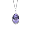 Fiorelli Silver Purple Crystal Pendant & Chain P5328M