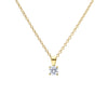 Diamonfire Sterling Silver Gold Tone 0.50ct Zirconia Pendant and Chain P5393