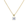 Diamonfire Sterling Silver Gold Tone 1.0ct Zirconia Pendant and Chain P5395