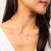 Diamonfire Sterling Silver Shell Pearl & Zirconia Pendant and Chain P5400