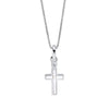 D for Diamond Sterling Silver and Mother of Pearl Childrens Cross and Chain P5472W