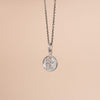 D for Diamond Sterling Silver Childrens St. Christopher and Chain P5564