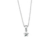 D for Diamond Sterling Silver Star Girls Necklace P616
