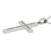 Pre Owned 9ct White Gold 0.25ct Diamond Set Cross Pendant And Chain | H&H