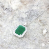 18ct White Gold 2.55ct Emerald and Diamond Set Pendant and Chain | H&H