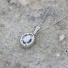 9ct White Gold Aquamarine and Diamond Set Pendant and Chain | H&H