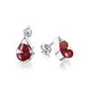 Shrieking Violet Real Flower Poppy Stud Earrings PE07