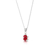Shrieking Violet Real Flower Poppy Silver Pear Shape Pendant PP21