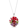 Shrieking Violet Real Flower Bohemia Silver Pendant PRP06