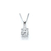 Purity Sterling Silver CZ Solitaire Pendant and Chain PUR1640P | H&H