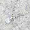 Purity Sterling Silver CZ Solitaire Pendant and Chain PUR1640P | H&H