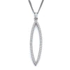 Purity Sterling Silver Open Marquise Pendant and Chain PUR3512P