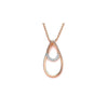 Purity Rose Gold Cubic Zirconia Open Pendant and Chain PUR3711P | H&H