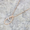Purity Rose Gold Cubic Zirconia Open Pendant and Chain PUR3711P | H&H