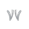 Purity Sterling Silver Cubic Zirconia Stud Earrings PUR3852ES | H&H