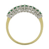 18ct Yellow Gold 0.24ct Diamond & Emerald Half Eternity Ring