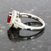 9ct White Gold Ruby and Diamond Cluster Ring