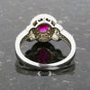 9ct White Gold Ruby and Diamond Cluster Ring
