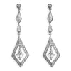 Sterling Silver Cubic Zirconia Ladies Drop Earrings
