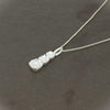 Sterling Silver Ladies Cubic Zirconia Triple Drop Pendant and Chain