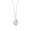 Sterling Silver Leaf on Apple Ladies Pendant and Chain
