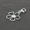 Sterling Silver Flower Clip on Charm