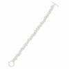 Sterling Silver T-Bar Rounded Link Ladies Bracelet