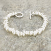 Sterling Silver T-Bar Rounded Link Ladies Bracelet