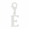 Sterling Silver Ladies Letter E Clip on Charm