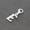 Sterling Silver Ladies Letter E Clip on Charm