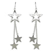 Sterling Silver Ladies Star Drop Earrings