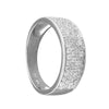 Ladies Sterling Silver Cubic Zirconia Pave Set Ring Size Q