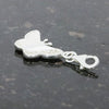 Sterling Silver Cubic Zirconia Ladies Butterfly Clip on Charm