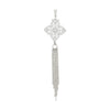 Sterling Silver CZ Fancy Tassel Pendant and Chain