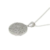 Sterling Silver CZ Star Pattern Ladies Locket and Chain R8665-C