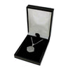 Sterling Silver CZ Star Pattern Ladies Locket and Chain R8665-C