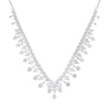 Sterling Silver Cubic Zirconia Cascade Necklet