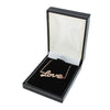 Sterling Silver Rose Gold Tone 'Love' Necklace