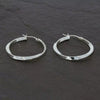 Sterling Silver Twist Hoop Ladies Earrings