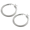 Sterling Silver Twist Hoop Ladies Earrings