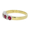 9ct Yellow Gold 0.18cts Diamond & Ruby Half Eternity Ring | H&H